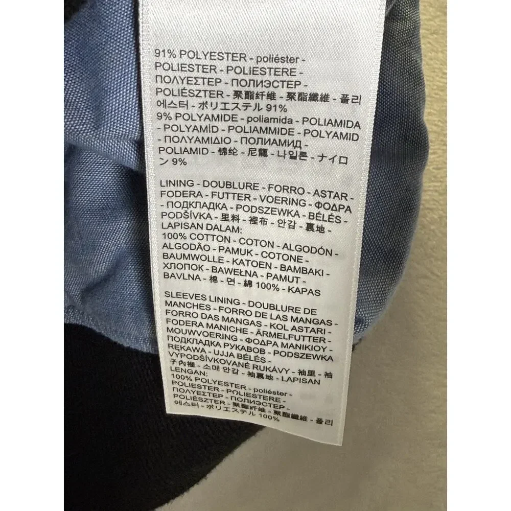 Levi’s Women’s Bomber Jacket Sz L Satin Rosebud Black Pink Chambray Lining - Picture 7 of 11